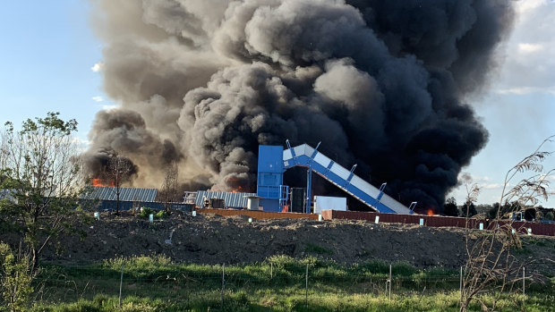 Knox transfer station goes up in flames again.