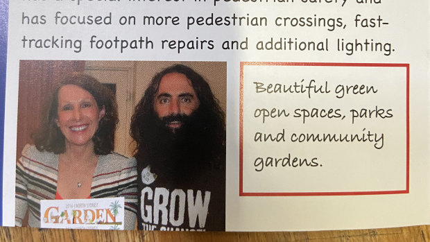 Jilly Gibson and Costa Georgiadis in the election pamphlet.