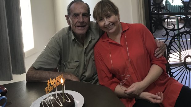 Allan Wells celebrates his birthday in March last year with his daughter Jamelle.