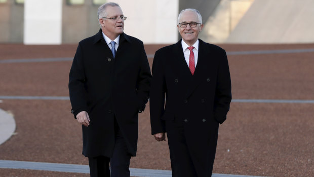 Treasurer Scott Morrison and Prime Minister Malcolm Turnbull.