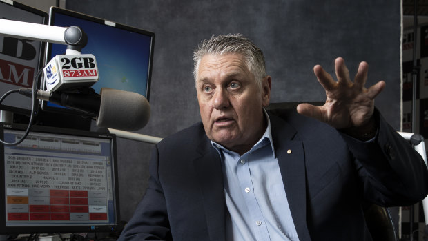 Unimpressed: Sydney shock jock Ray Hadley attacked John Howard's "gushing reference".