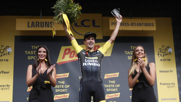 "It's very nice to win today, what can I say": Primoz Roglic.