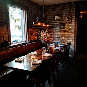 Inside the restaurant.