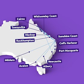 Bonza’s planned routes.