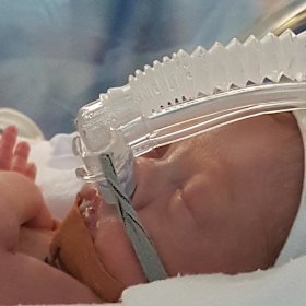 Vivian Pearce in Nepean Hospital's neonatal intensive care unit.