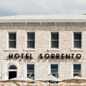Outside Hotel Sorrento.