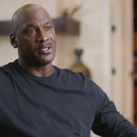 Michael Jordan in a scene from 'The Last Dance' documentary.
