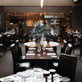 The stylish dining area of Muse Restaurant.