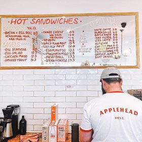 The menu at Applehead Deli in Mentone.