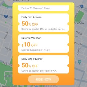 DiDi has been offering huge discounts to its riders ahead of its Perth launch.