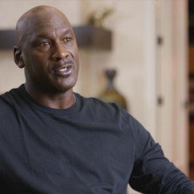 Michael Jordan in a scene from 'The Last Dance' documentary.