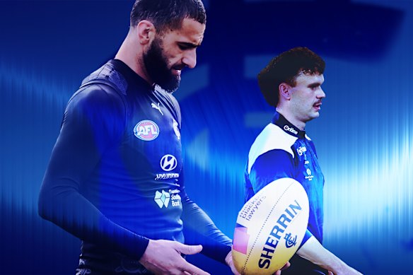 Outgoing Carlton pair Zac Williams and Adam Saad.