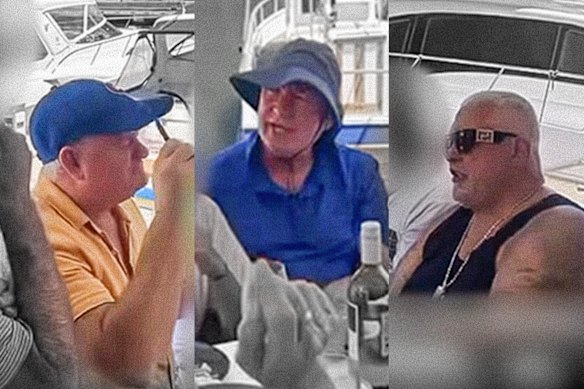 From left: Plumbers union boss Earl Setches, Firefighters union chief Peter Marshall and Mick Gatto.