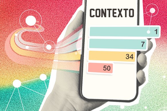 I laugh at your cute little five-letter word puzzles, and I raise you Contexto.