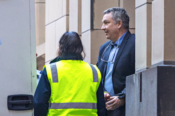 Gregory Lynn is led from court after the verdict on Tuesday.