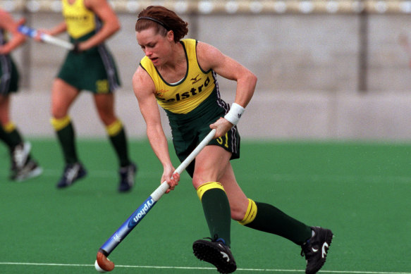 Powell of Australia in action against China in 2000.