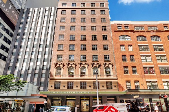 The Sydney Mechanics’ School of Arts is selling its office tower at 280 Pitt Street, Sydney.