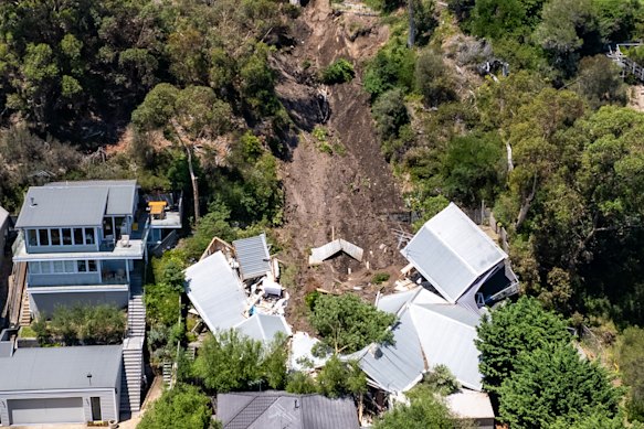 A holiday house owned by the Moran family was destroyed in a landslide in McCrae on January 14.