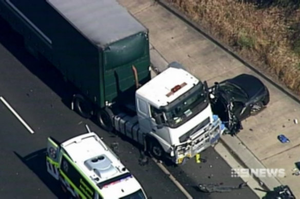 The fatal crash occurred in the east-bound lanes of the M5.