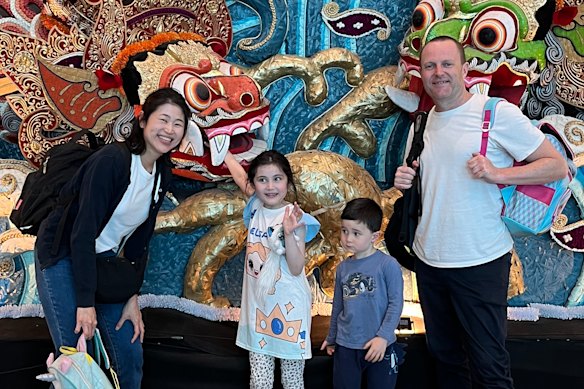 Hugh Hartigan, his wife Henny and children Sophia and Tommy.