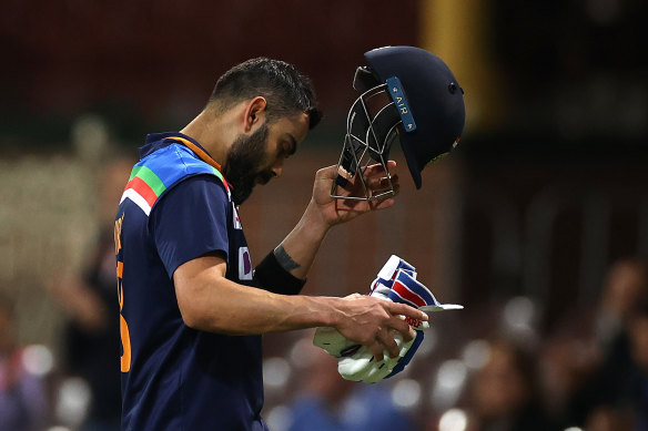 Virat Kohli with his fade hairstyle.