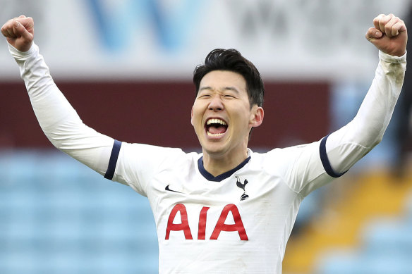 Son Heung-min put Spurs ahead with his 50th EPL goal.