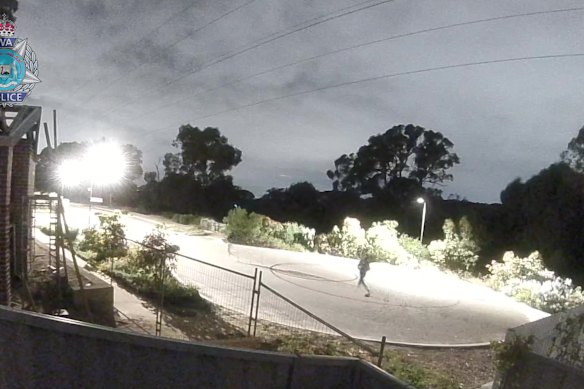 CCTV of the men sought by WA Police over a shooting in Hamilton Hill on Sunday morning.