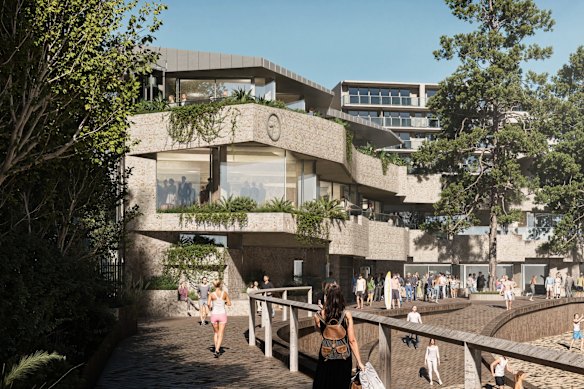A concept image of the surf club redevelopment.