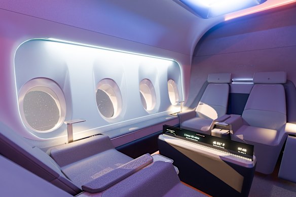 ‘Club seating’ configurations would allow groups to sit together during longer flights.
