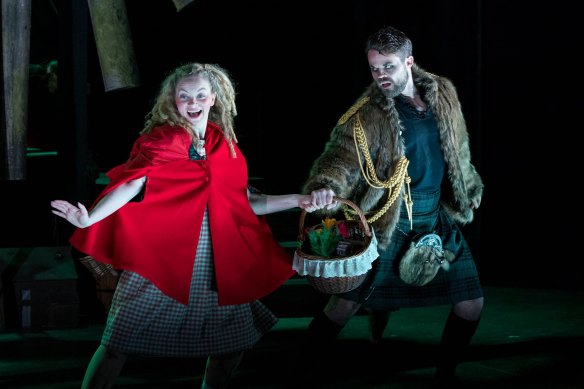 Sophia Wasley as Little Red Ridinghood and Lachlann Lawton as the Wolf  West Australian Opera’s Into the Woods.