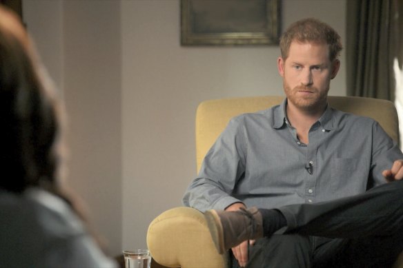 Oprah Winfrey speaks with Prince Harry in the documentary The Me You Can’t See.