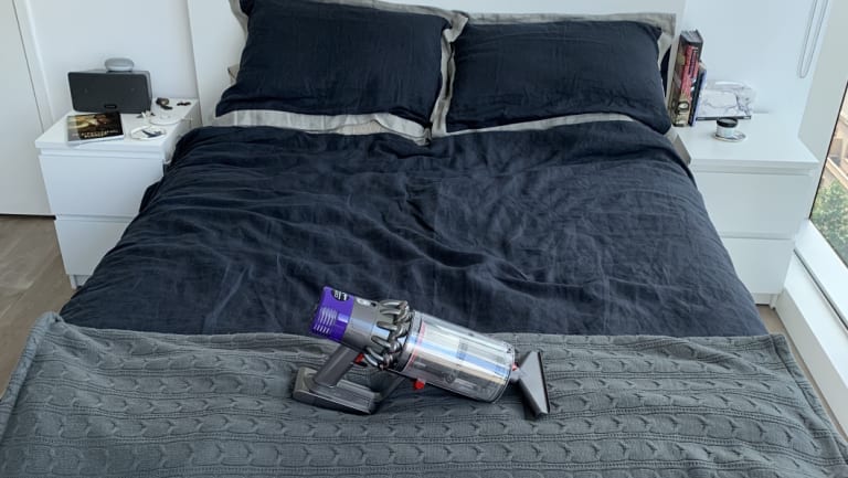 The Dyson V10 can become a powerful handheld vac, perfect for mattresses.