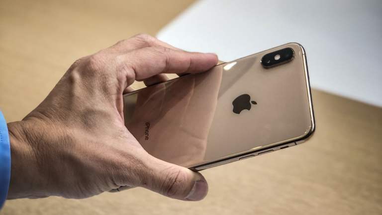 A new iPhone model at the Apple iPhone launch in Cupertino California.