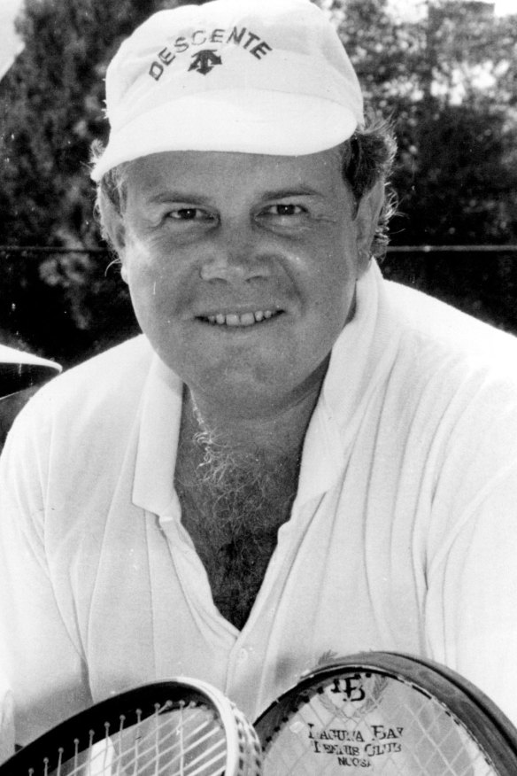 John Darling V from Noosa enterprise group at a celebrity tennis match in 1993.