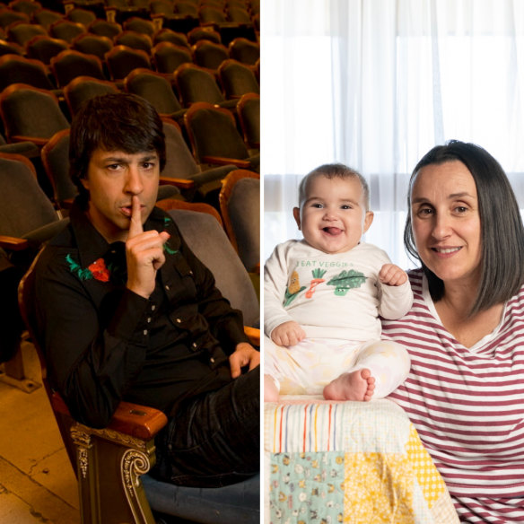 Arj Barker and Trish Faranda