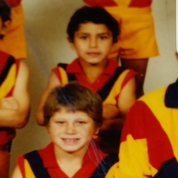 Marlion Pickett aged six playing for the under-9s in Balga.