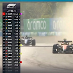 Oscar Piastri (left) and Lando Norris battle for fourth spot.