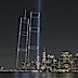 A drone display commemorated the victims of the 9/11 attacks in New York.