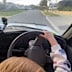 A video has been posted online of a three-year-old behind the wheel of a white ute, steering through Perth’s suburban streets.