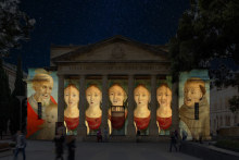 French art collective Inook has made giant, AI-assisted karaoke singers of the portraits from the Art Gallery Of South Australia’s Reimagining The Renaissance exhibition.