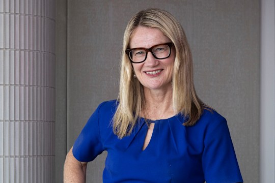 Aware Super CEO Deanne Stewart in the Sydney boardroom