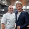 Matt Abe (left) and Gordon Ramsay.