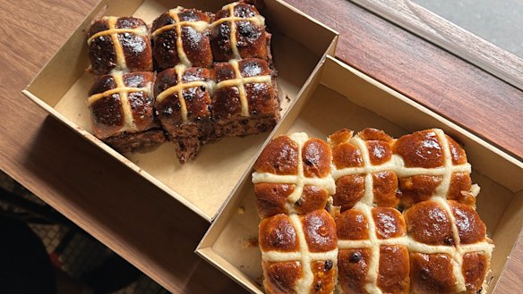 For Easter, Doughcraft has added both a classic and a chocolate hot cross bun to its daily menu.