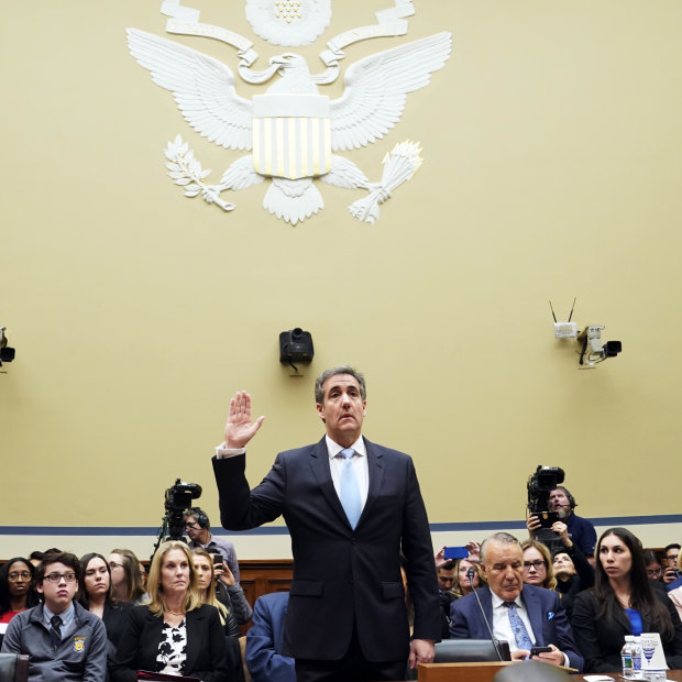 As he fought to restore his credibility, Michael Cohen, Donald Trump’s former personal lawyer, appeared before Congress in 2019.