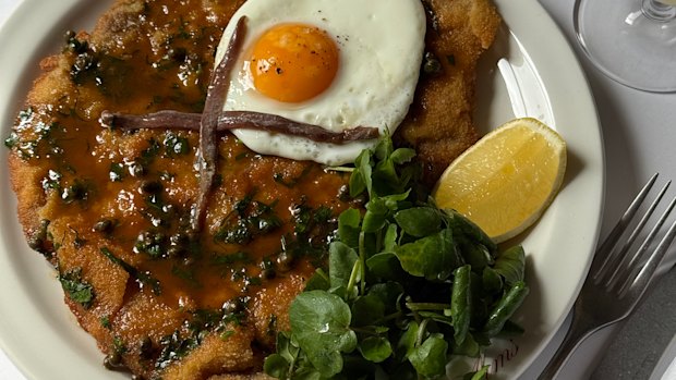 The North Fitzroy Arms’ schnitzel Holstein.