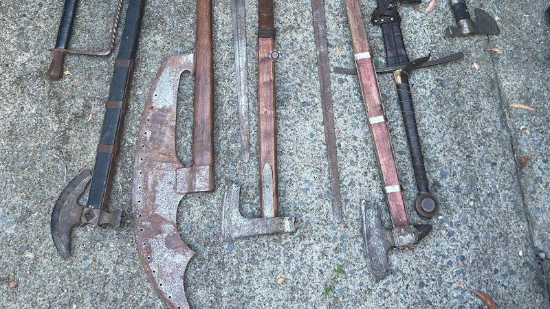 Swords, axes found after alleged threats made to MPs