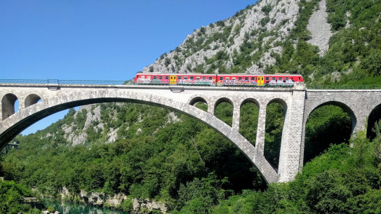 The Solkan Bridge, Slovenia.