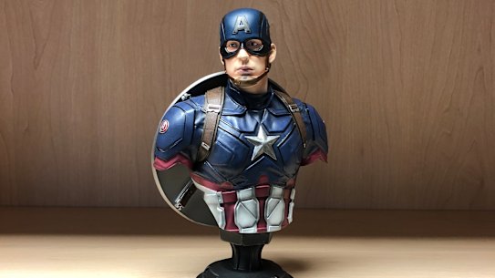 The Captain America figurine.