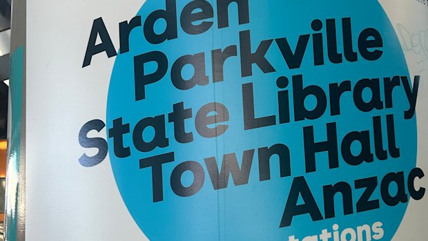 A sign at Southern Cross station heralds the new names.