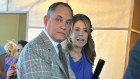 Raphael Geminder and wife Fiona in the Lexus marquee at the Melbourne Cup this year.